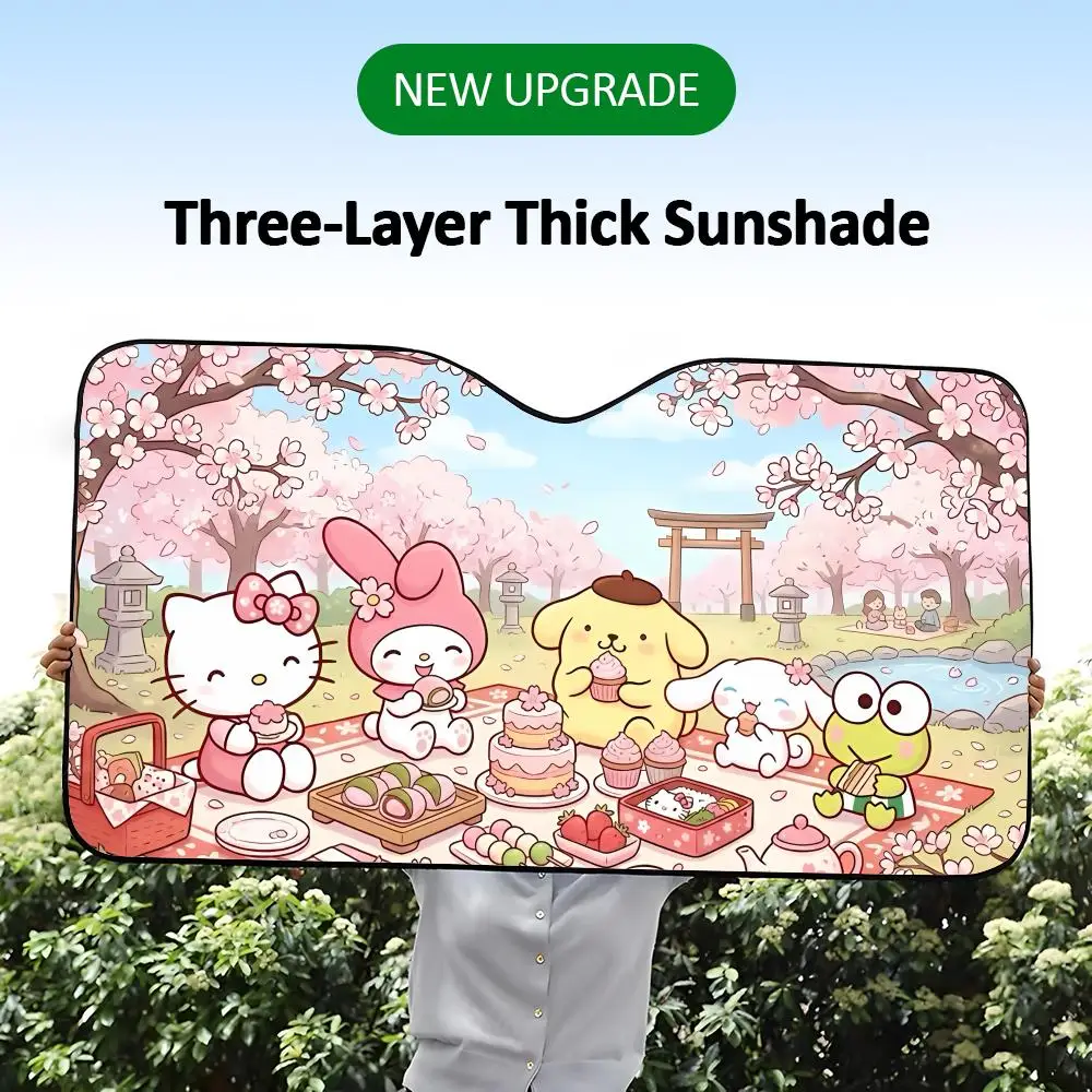 

Stylish Kawaii Japanese Romantic Cozy Sun Visor Daily Car Sun Visor Aluminum Foil Heat Insulation UV Protection