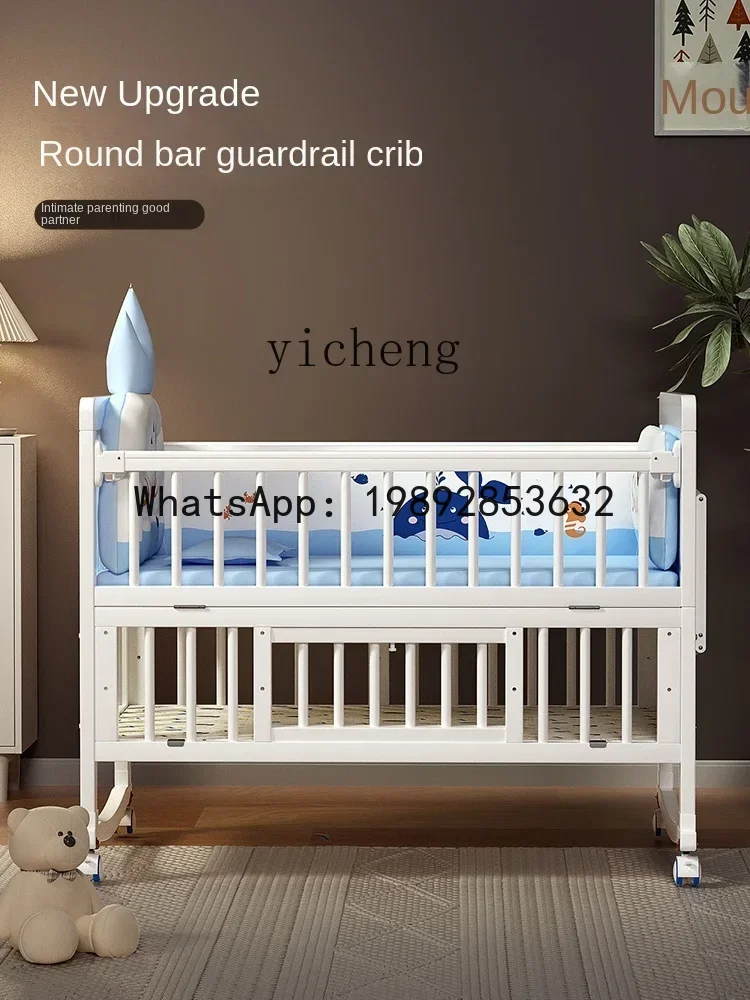 سرير أطفال AG Baby بخياطة صلبة، سرير أوروبي متعدد الوظائف قابل للإزالة #3