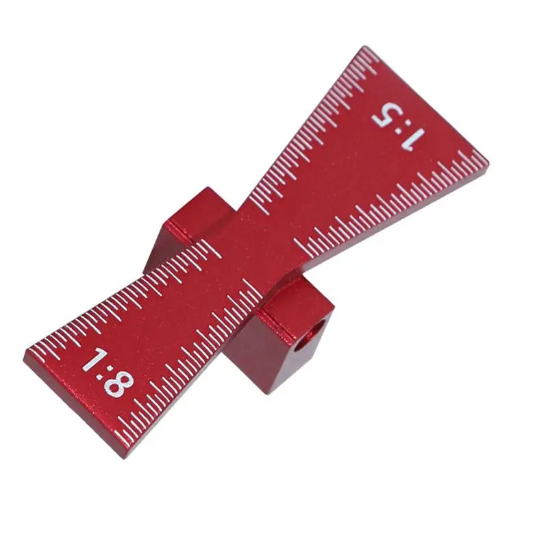 ABTU-Dovetail Joint Aluminum Alloy Marking Gauge Scribe Gauge 1: 5 1: 8 Wooden Hinge Gauge With Hinge Gauge Guide Tool