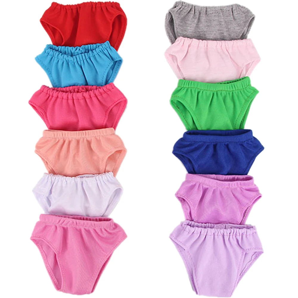 Cheap 12 Colors Panties For 43cm Baby Doll Clothes Accessories And 18 Inch American Doll Girl's Toys Our Generation