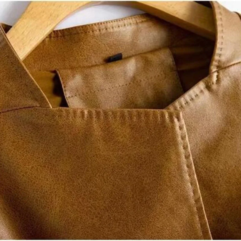 2026 春秋レザーコート女性のファッションデザインレザージャケットコートウエストシェイプレースアップソフトオートバイ服