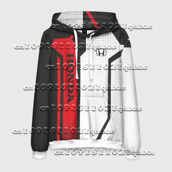 

Honda Racing's Autumn and Winter Men's Clothing Features Multi-Zipper Design Hoodies, Casual Sportswear and Loose Hooded.