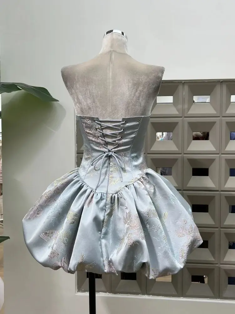 Robes sans bretelles pour femmes, élégantes, brodées de perles, rétro, Sexy, Vintage, robes de Festival de célébrités, tenue d'anniversaire, nouvelle collection