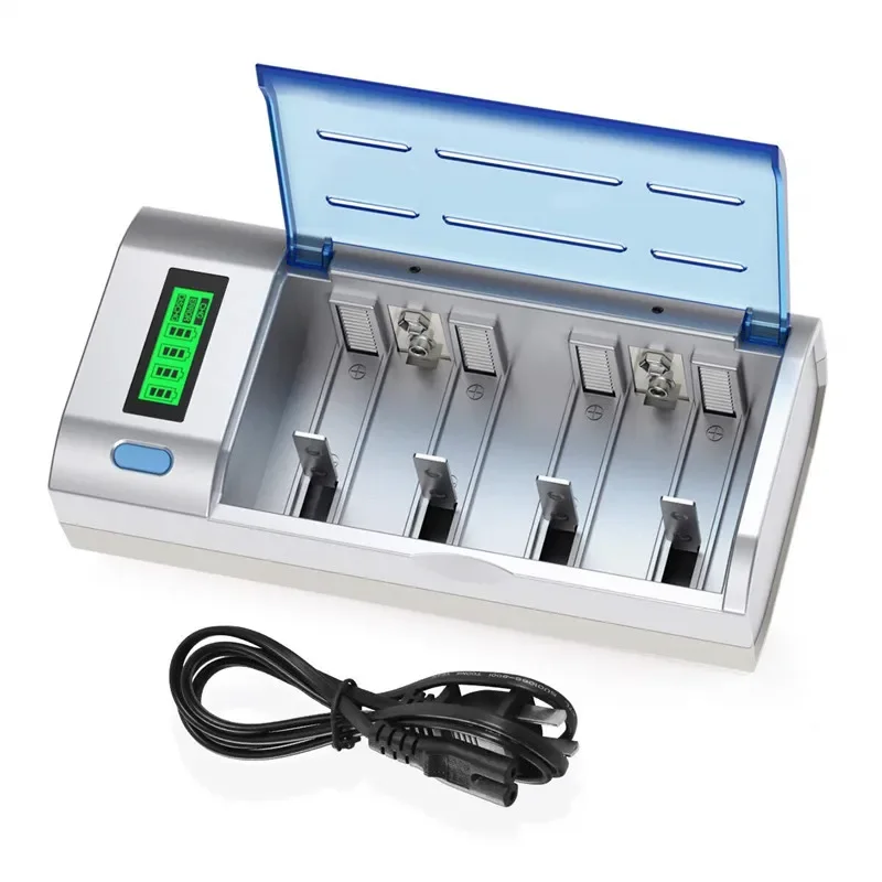 New Rechargeable LCD Display Smart Screen Battery Charger For 1.2v Ni-MH NI-CD AA/AAA/C/D/9V Size Batteries