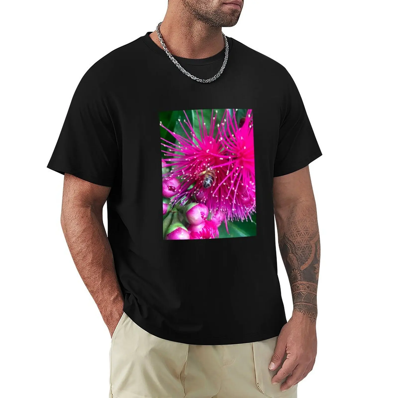 Magenta mountain apple blooms! T-Shirt graphics graphic tee shirt anime t shirts blanks men workout shirt