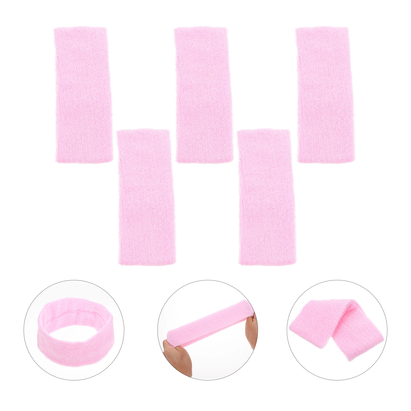 

5Pcs Sweat Headb s Comfortable Headb Yoga Accessories Elastic Hair Comfortable Durable Fitness Anti Fade