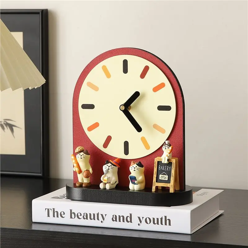 Creative desktop clock pendulum desktop electronic clock placement high value desk clock bedside digital ornament