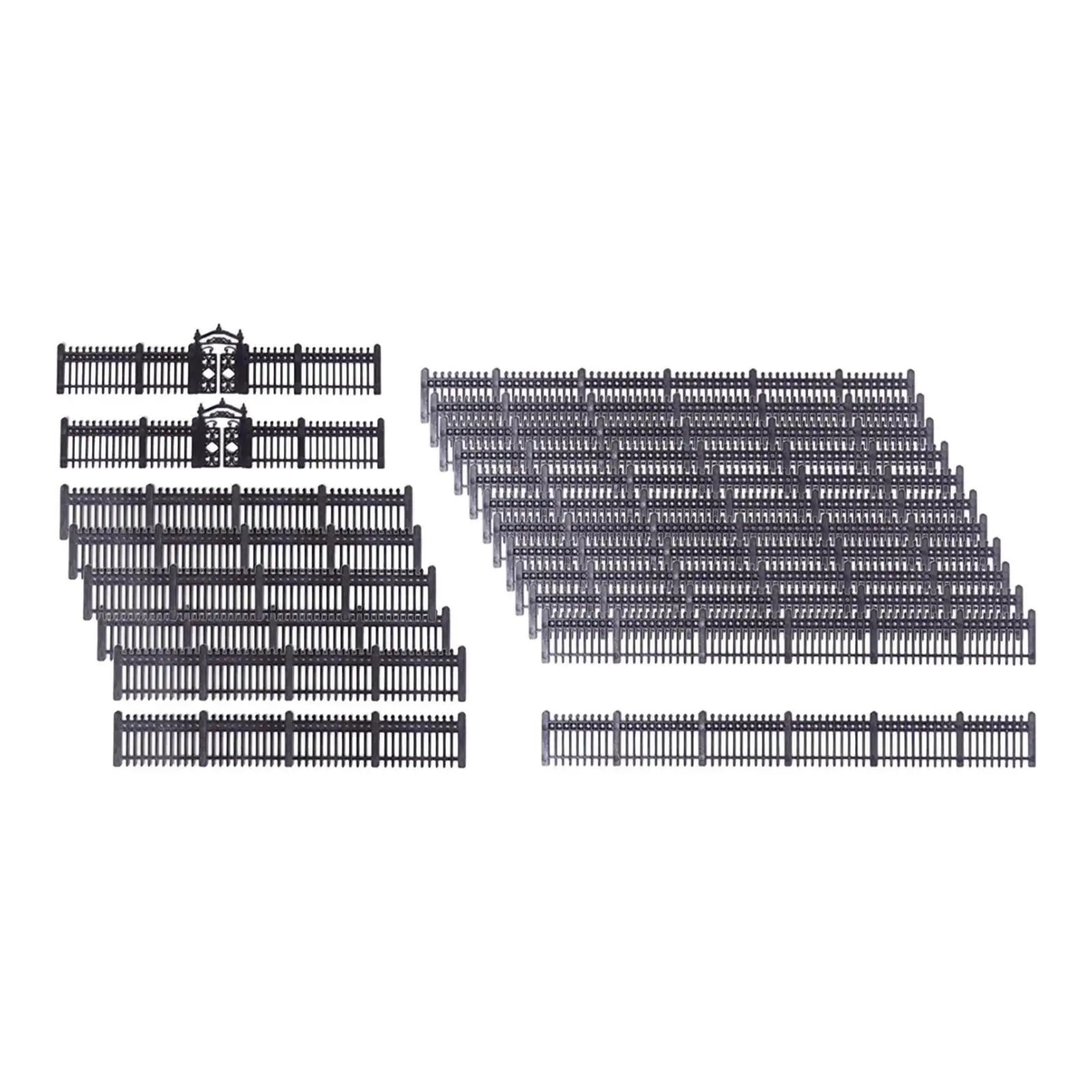 ชุดรั้วประตู HO Scale 1/87 สำหรับงานโมเดล ราวบันได โมเดลรถไฟ อุปกรณ์ตกแต่งฉาก สำหรับโต๊ะทราย ฉากไดโอรามา
