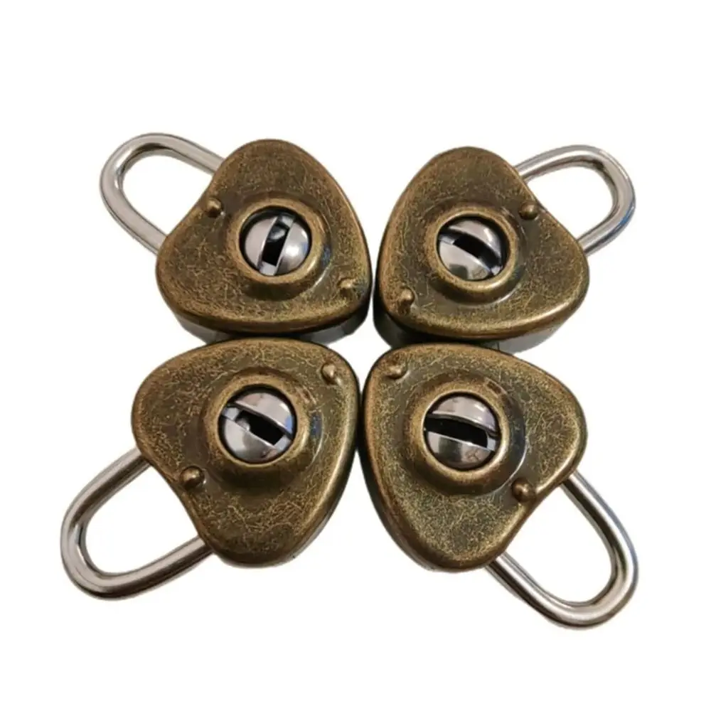 1Set Luggage Lock Archaize Padlocks Old Antique Vintage Style Heart Shaped Security Key Lock With Key Portable Journal Book Lock