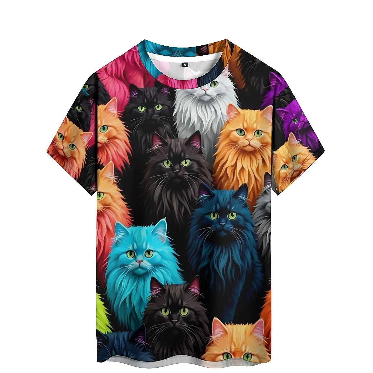 

Summer Men's Creative Geometric Abstract Art 3D Printed Short Sleeve T-shirt Street Trendy Fashion Style Round Neck Comfortable