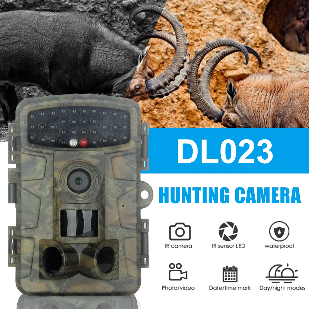 

Hunting Trail Camera 20MP 1080P Night Vision 0.2s Trigger Time Timelapse Waterproof Outdoor Hunting Wildlife Observation Camera