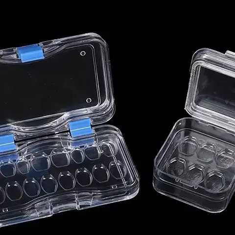 

6/16 Grids Dentistry Tooth Box With Film Denture Box Veneers Storage Materials Aesthetic Dentist For Dental Technician Tools