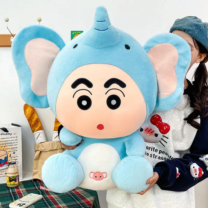 Crayon Shin Chan Elephant Transformed Plush Doll Soft Fluffy Stuffed Figure Home Sofa Decor Ornament Wonderful Birthday Gift