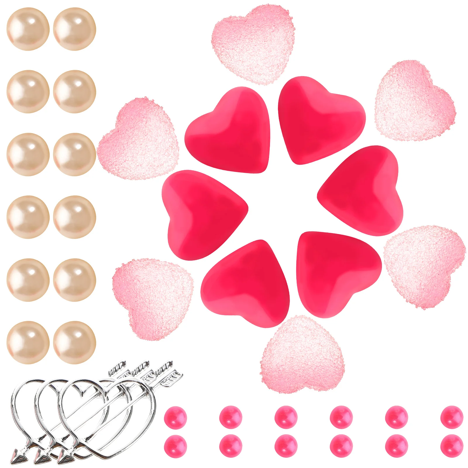 

1 set Valentine's Day Vase Fillers Resin Red Beads Tall Decorations Centerpieces Party Home Table Glass Decoration