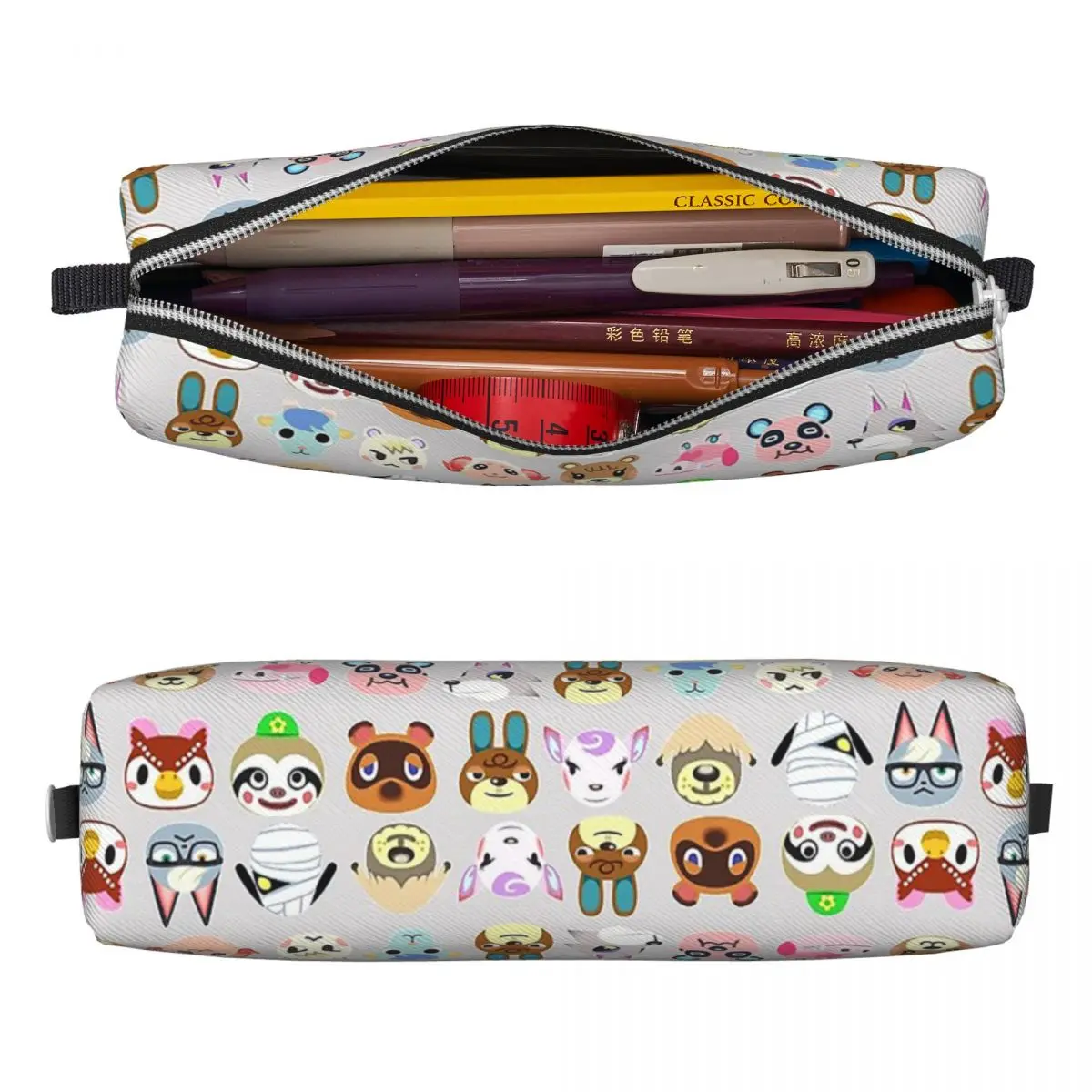 Imagem -02 - Animais Crossings Villagers Pencil Cases Classic Game Pen Bags Meninas e Meninos Grande Capacidade Caixa Cosmética Escolar