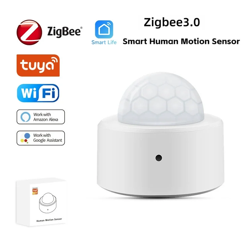 

Tuya Smart Life Zigbee 3.0 Smart Home Infrared Human Sensor Tuya Home Connected Wireless Human Intelligent Sensor
