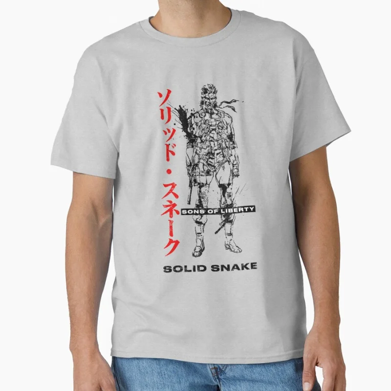 الصلبة الأفعى 1103 ميتال جير الصلبة كوجيما إنتاج MGS لعبة فيديو هدية تي شيرت للرجل بلايز كبيرة الحجم الجرافيك طباعة الملابس