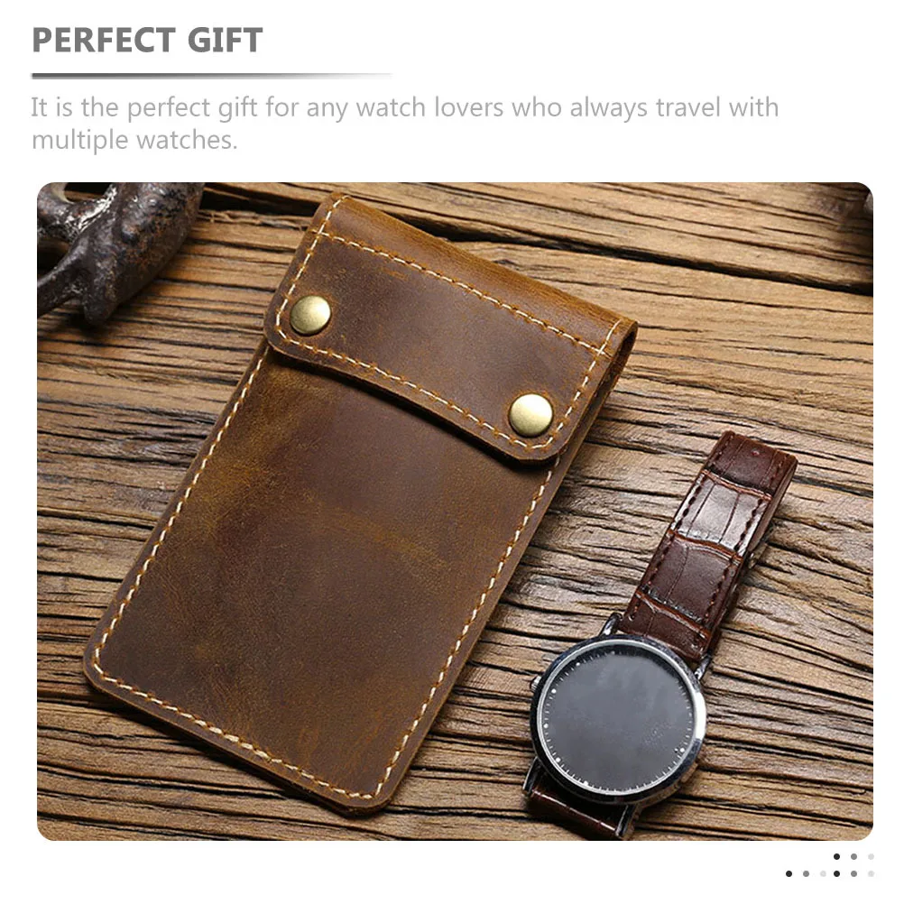 

Stylish Lightweight Watch Protective Bag Button Buckle Design Suitable Most Wristwatches Perfect Gift Watch Lovers