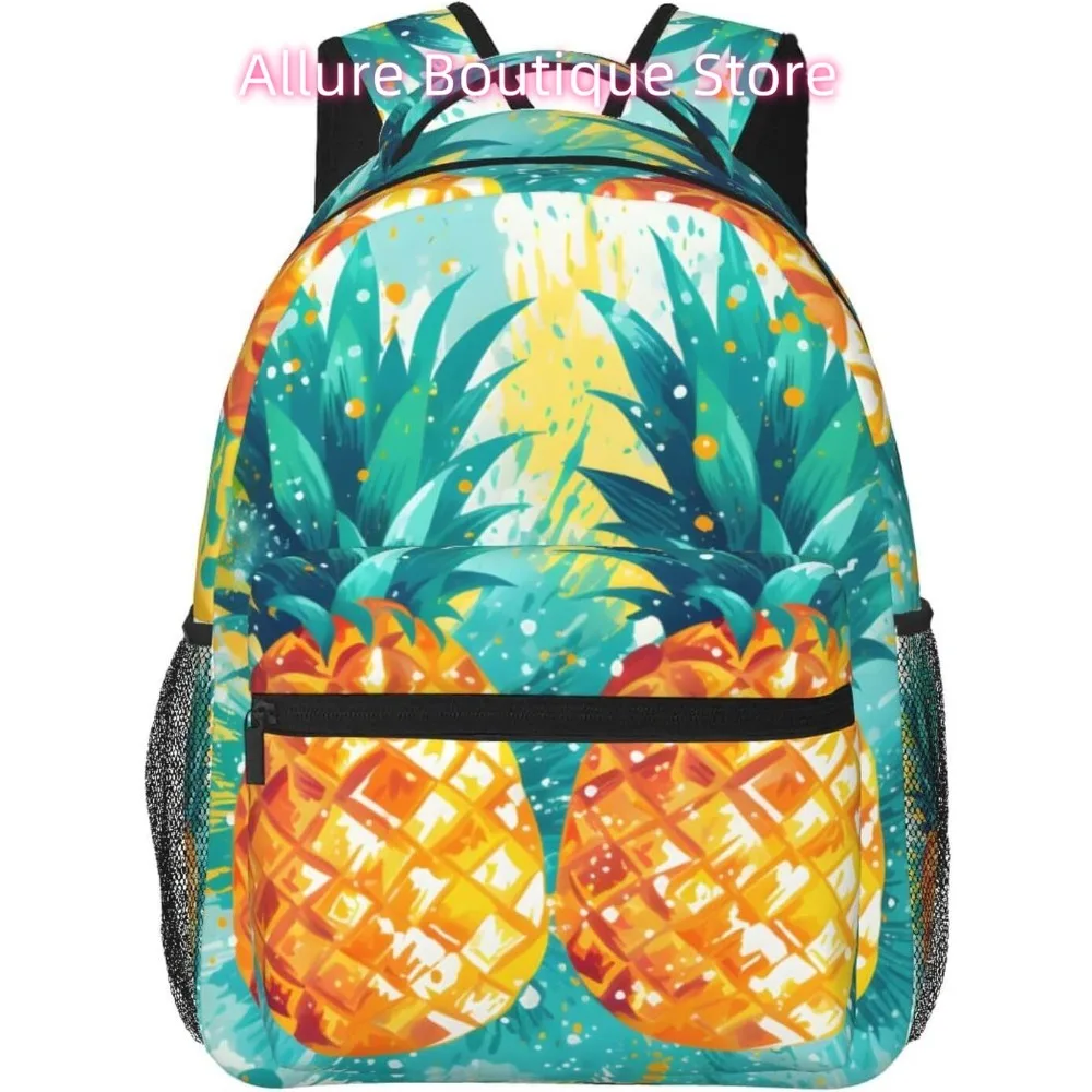 

laptop bag back to school Summer Tropical Pineapple Lightweight Laptop Backpack Lightweight Multipurpose Travel Casual Daypack U