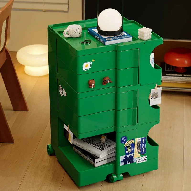 Bobby Mobile Storage Cart, Multifunctional Rolling Iron Utility Cart, Portable Trolley for Bedside, Living Room, Kitchen
