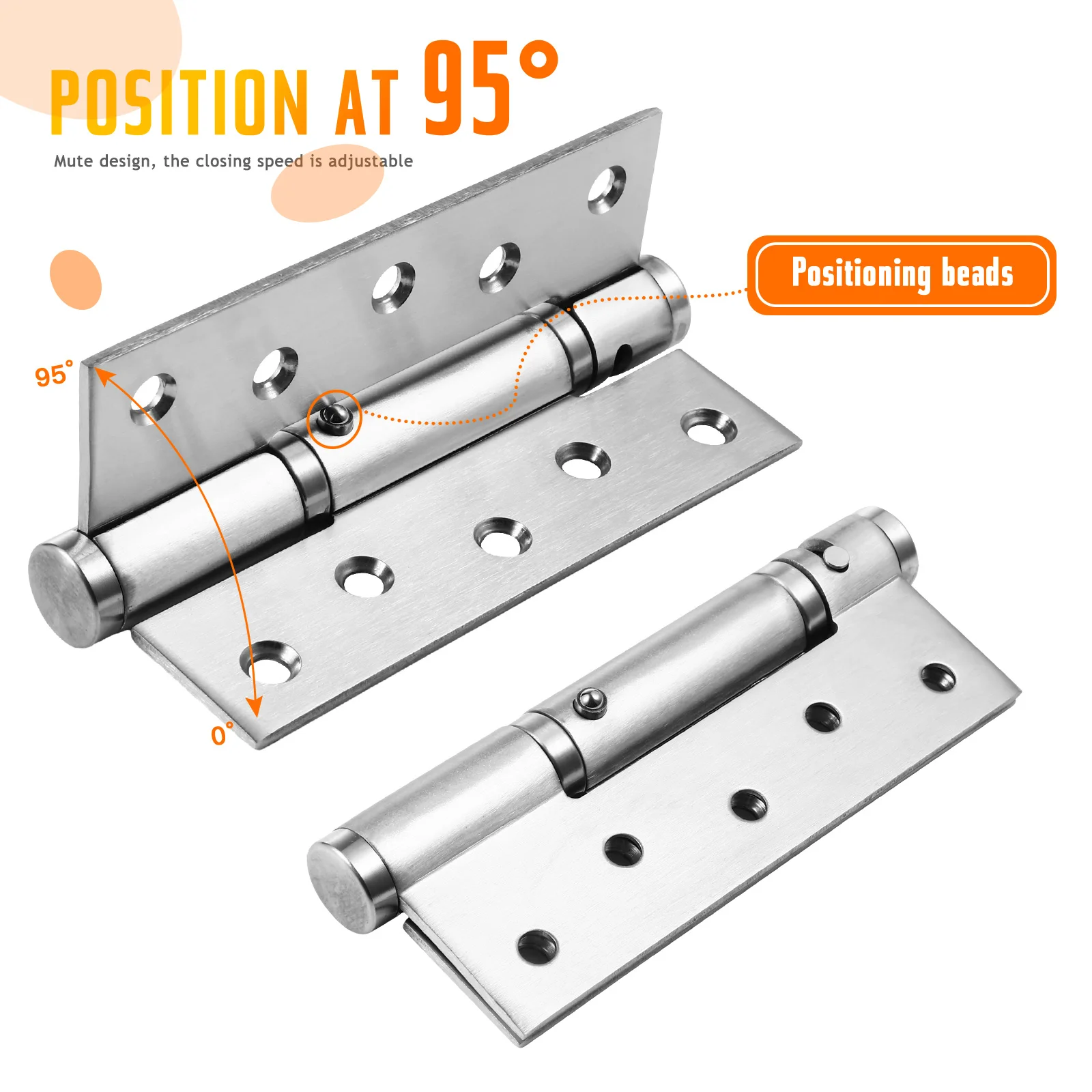 

Автоматические дверные петли, самозакрывающиеся пружинные петли, нержавеющая сталь, прочный, компактный, гладкий для коридоров, квартир