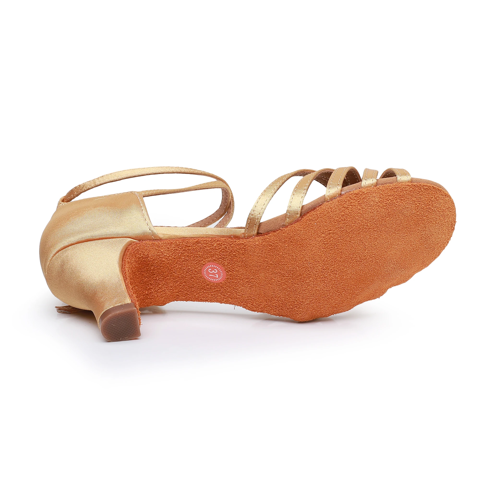 Sepatu dansa wanita, Sandal menari Tango cha-cha, sepatu dansa Latin klasik, Sol Suede lembut 5cm, hak sedang, 3 warna