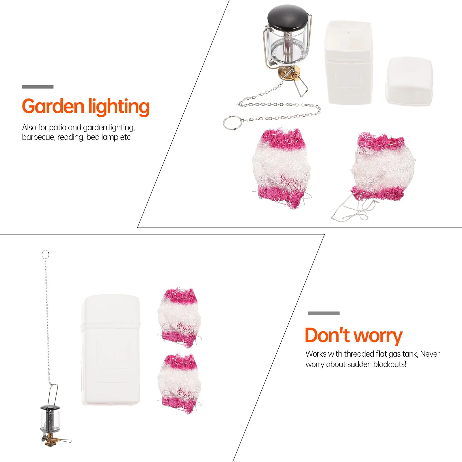 

1Pcs Gas Powered Camping Lamp Outdoor Tent Light Portable Emergency Lamp for Camping Fishing Barbecue Garden Reading