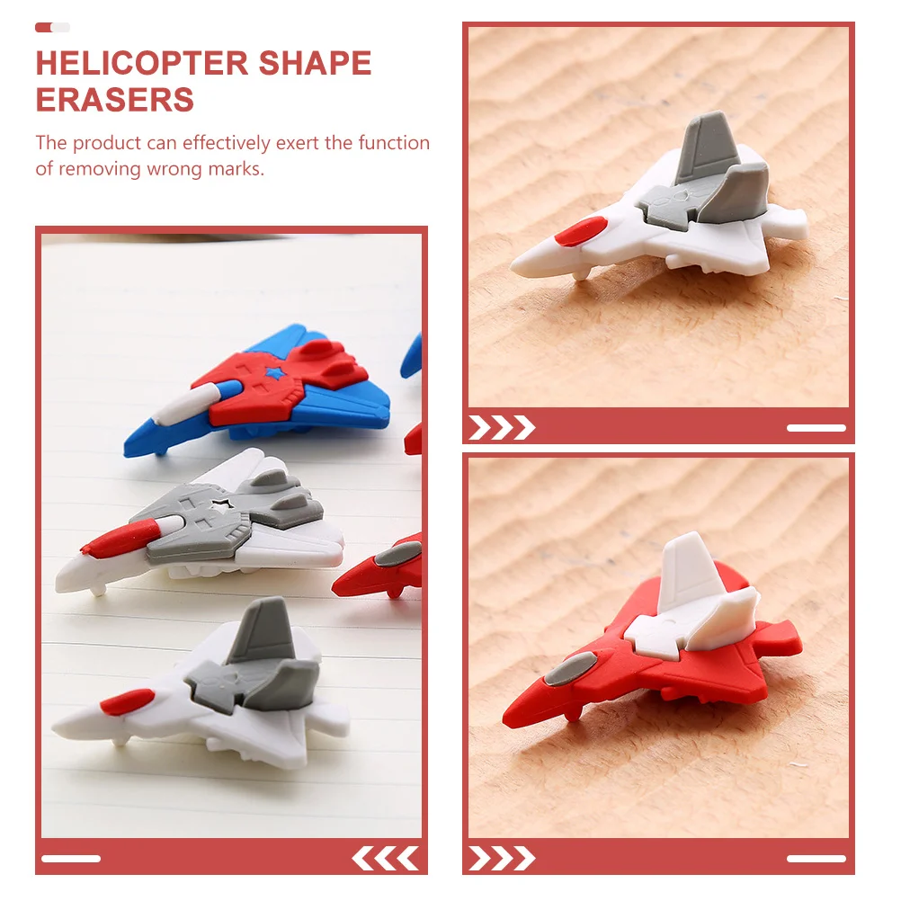 School Eraser Gift Decorative Helicopter Shaped Erasers Cartoon Cute Stationary for Kids