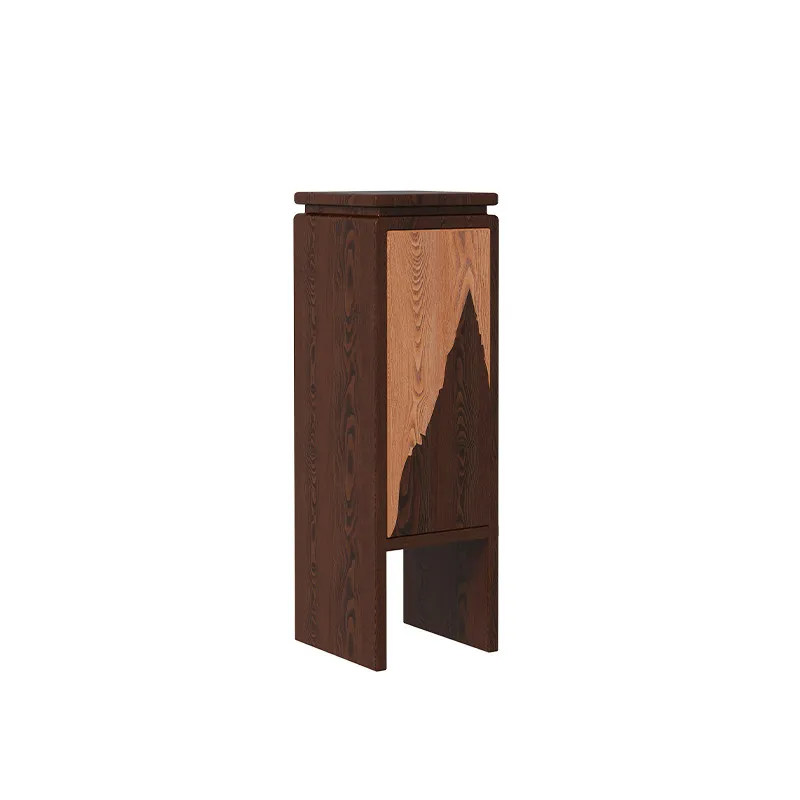 Solid wood mountain and river flower stand locker Song-style aesthetics porch rack display cabinet storage cabinet art cabinet
