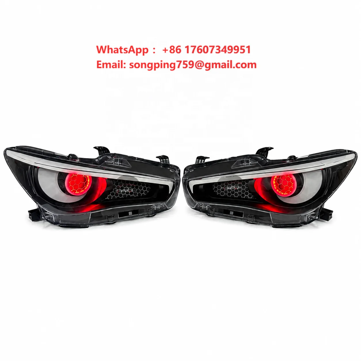 Factory Wholesale RGB LED Headlights for Infiniti Q50 Moon Shape Demon Eye  Upgrade Front Lamp Assembly