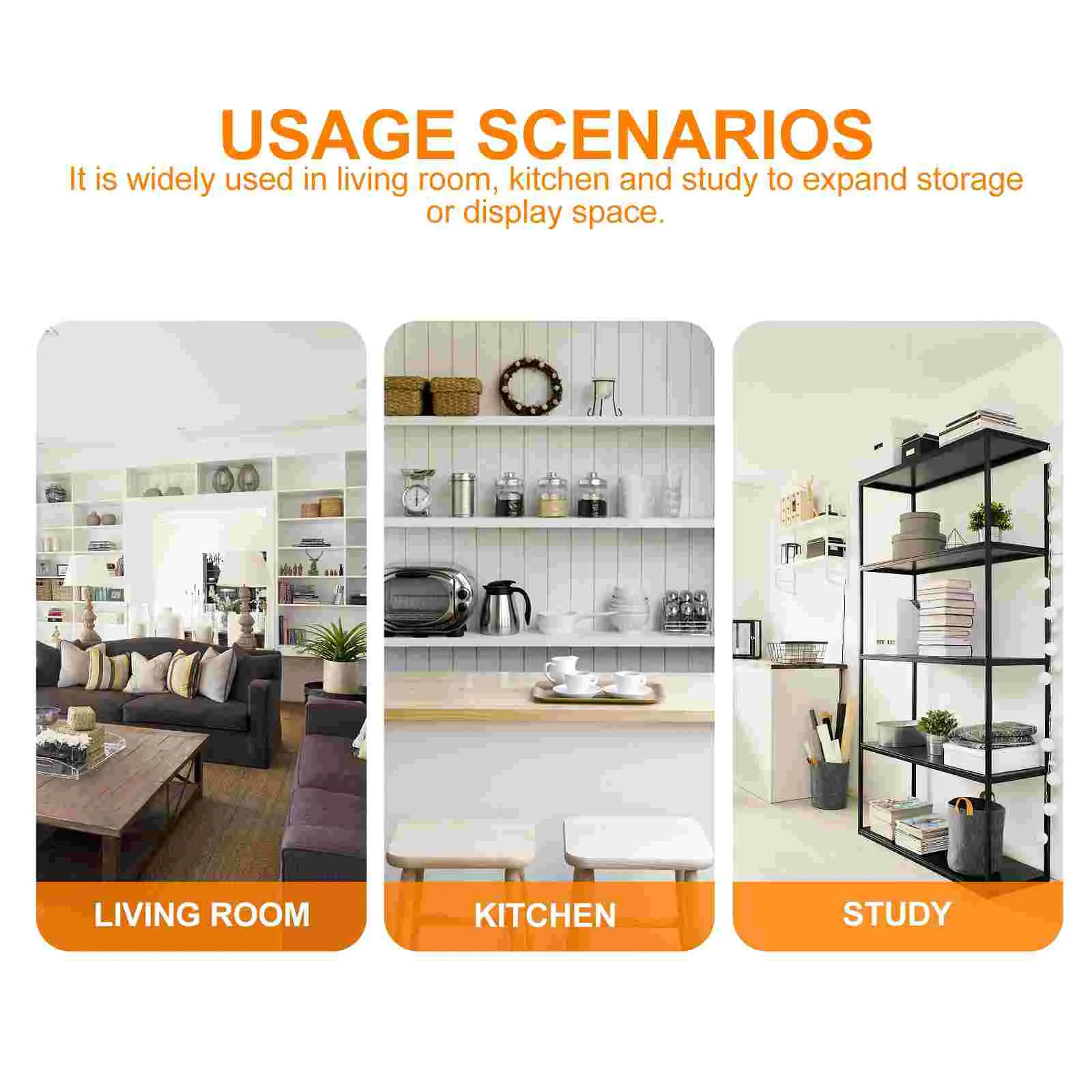 Stainless Steel Shelf Support Frame Wall Accessories Mounted Rack Heavy Duty Shelving Brackets