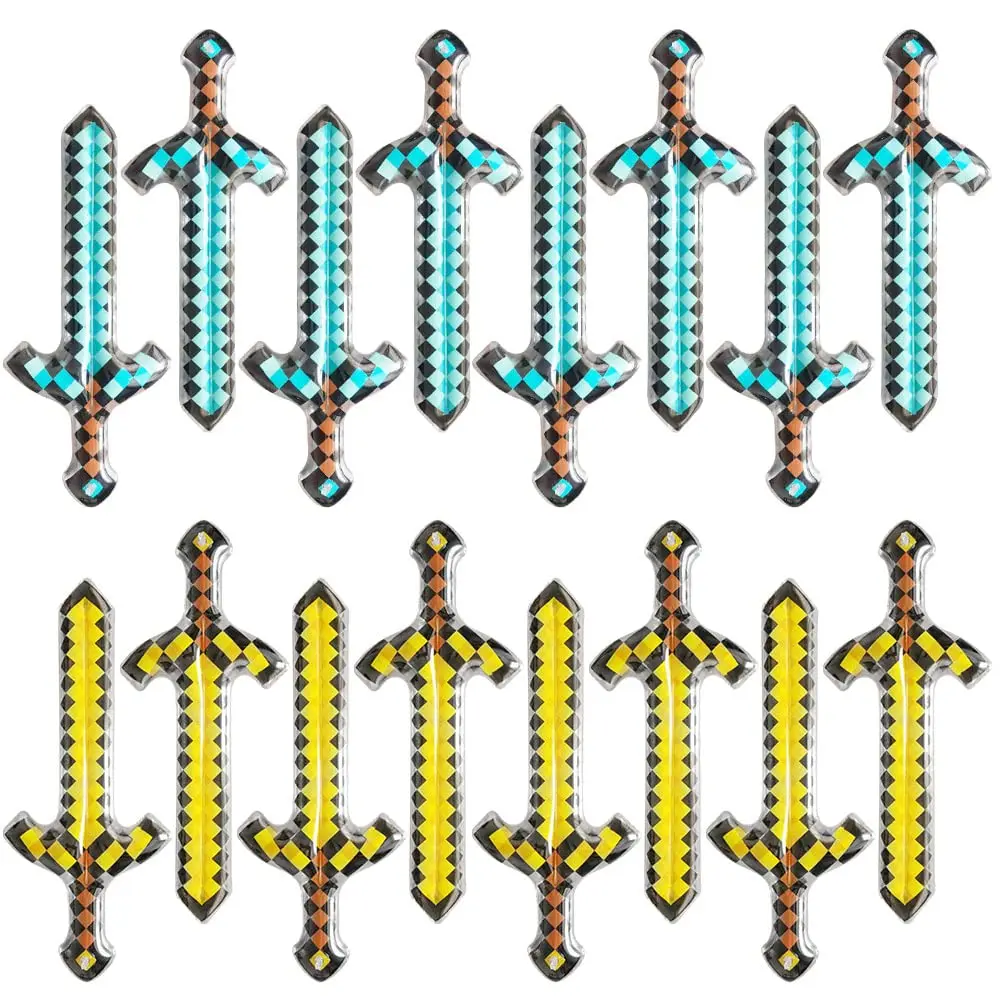 Arma inflável do diamante do pixel para crianças, Espada para a festa de aniversário, Cosplay de piscina