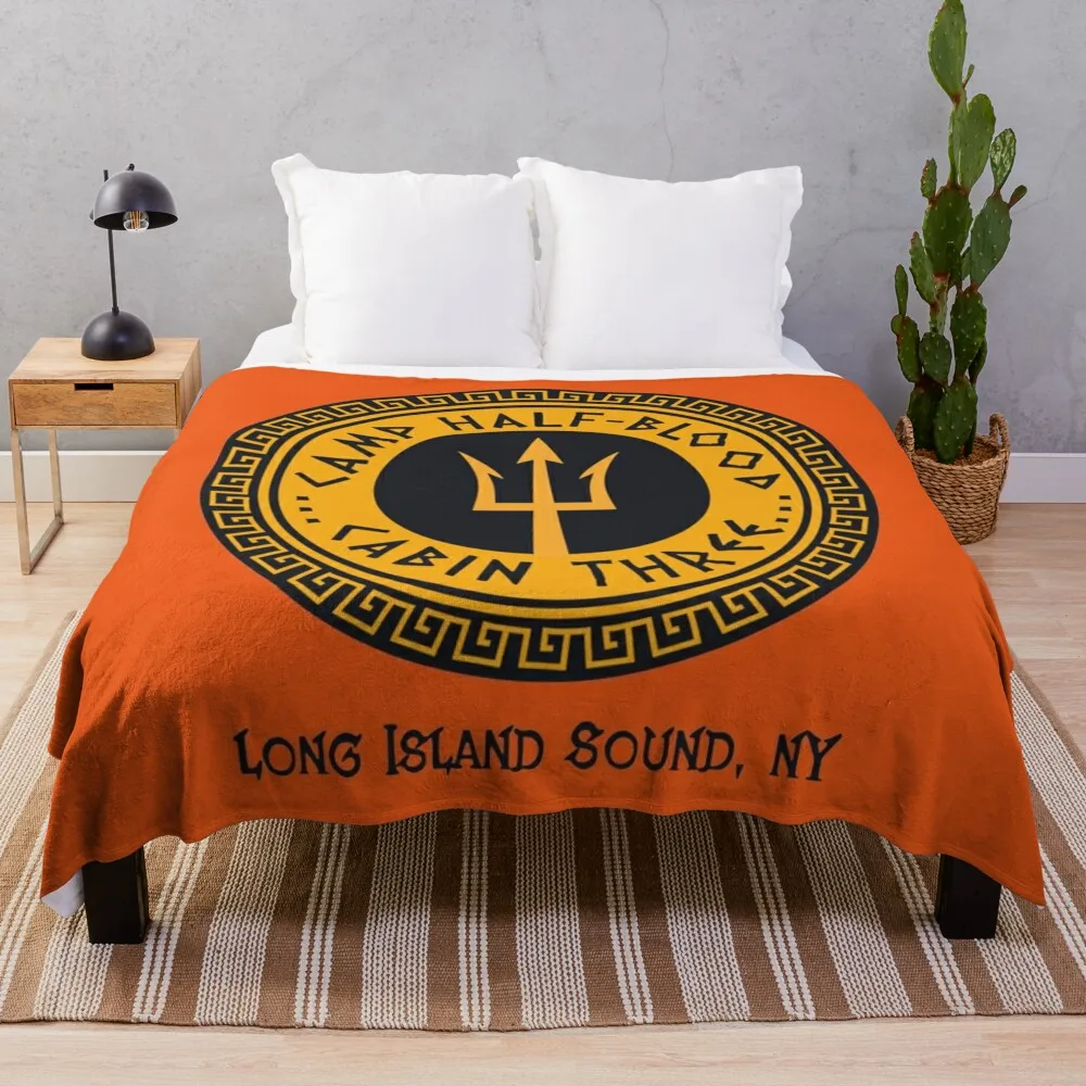 Graphics Authentic Camp Half Blood Long Island Sound Cabin Three Throw Blanket Decorative Sofa Blankets For Bed Blankets