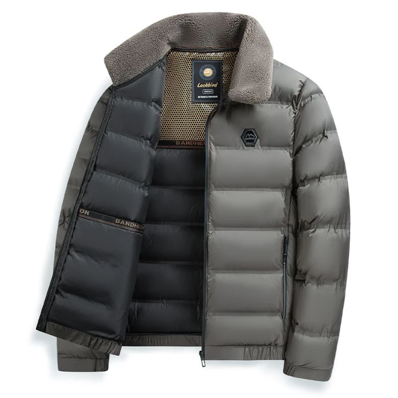 Luxury Brands Winter Jackets Men's Clothing Warm Down Cotton Coats Waterproof Windproof Outerwear Long Sleeve Zipper Thick Tops