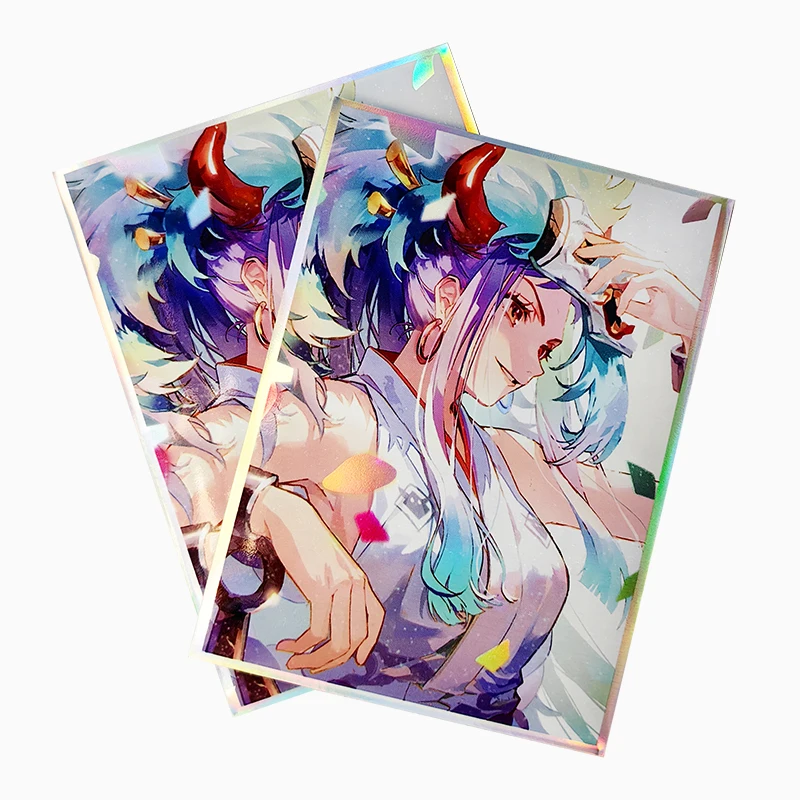 60Pcs/set 67X92Mm Diy Self Made One Piece Yamato Card Sleeves Opcg Ptcg Color Flash Nami Card Protective Cover Anime Gift Toys