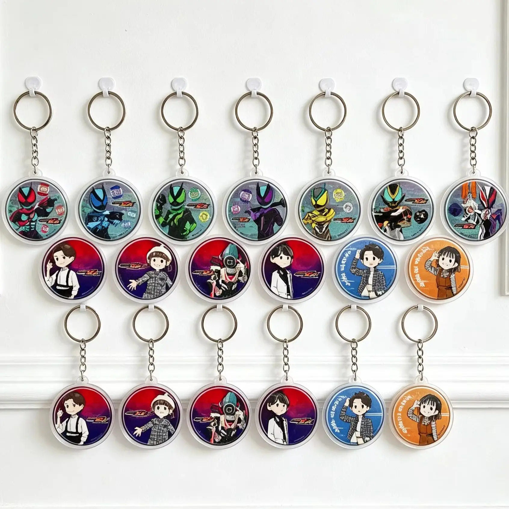 Kamen Rider ZEZTZ GraffArt Q-style Circle Acrylic Pendant Keychains Bag Decorations Fans Gifts Exquisite Products