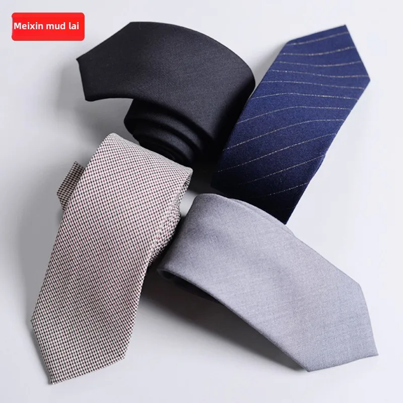 Corbata gris elegante para hombre, vestido Formal de lujo, trabajo de negocios, trabajo de ocupación, estudiante, novio, boda, corbata de mano negra, corbatas de lujo para hombre