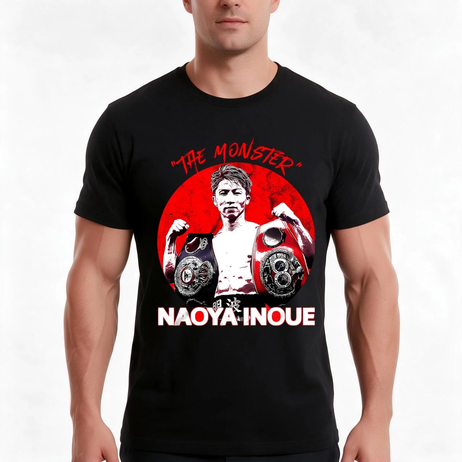 Naoya Inoue vintage T-Shirt, Summer Casual Cotton Tee, Oversized Streetwear Tops, Vintage Graphic Print, Loose Fit Short Sleeve