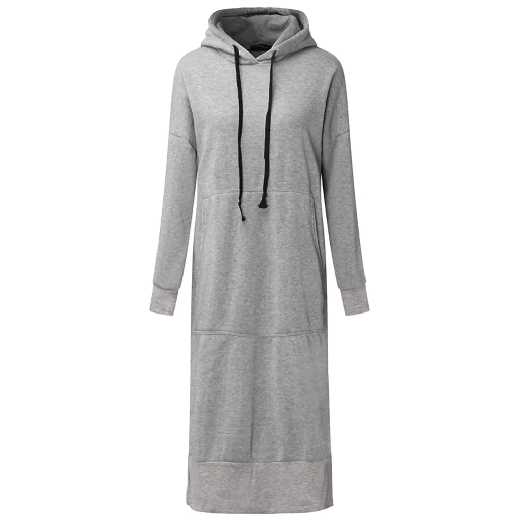 2024 Fashion Loose Sports Clothes Lady Casual Sweatshirt Dresses Long Female Spring Women\'s Winter Dress Warm Oversize Hoodies