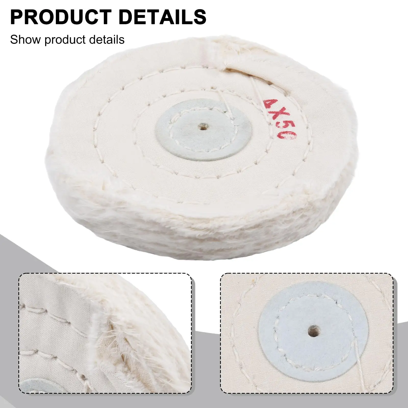 50-ply cotton cloth buffing wheel 4 inch for polishing jewelry metal parts stainless steel aluminum wood plastic and clock parts