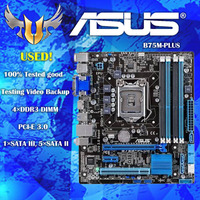 Asus B75M-PLUS Original  Desktop Motherboard Intel B75 Socket LGA 1155 i3 i5 i7 DDR3 32G SATA3 USB3.0