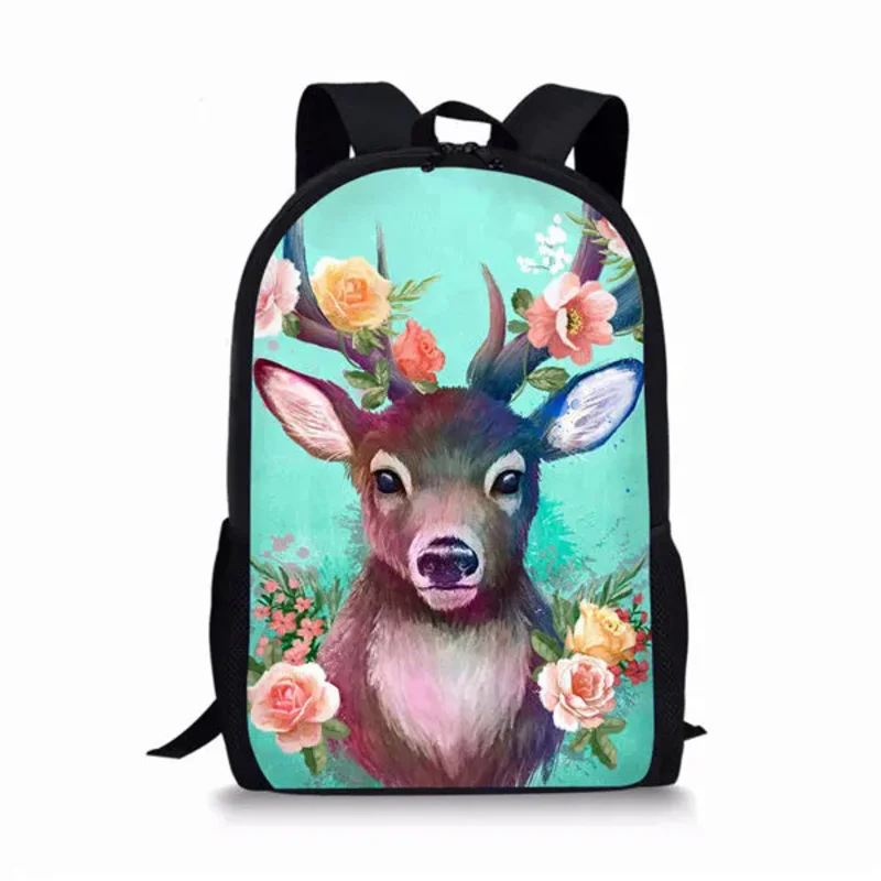 

Fantastic Magic Deer Print Backpack Students School Bag Laptop Bag Teenager Daily Storage Backpack Woman Man Travel Rucksack