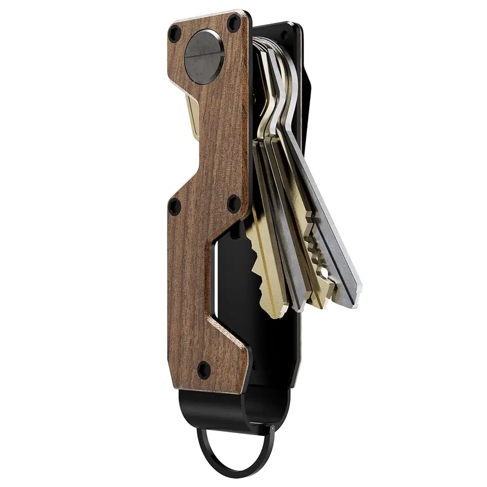 

Компактный органайзер для ключей, металлический брелок, минималистичный чехол для ключей, держатель для ключей, вмещает 1-5 ключей.