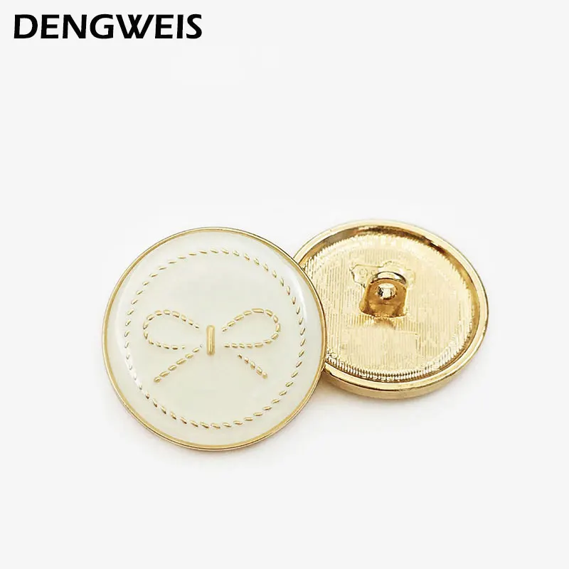 Bogen Desinged Metall Runde Tasten Von Kleidung Hohe Qualität Schwarz Weiß Vintage Dekor Taste Nähen Zubehör Hand 6 stücke/lo – Detail 5