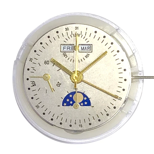 Imagen 2 del producto 7751 cronógrafo 7750 movimiento reloj mecánico calendario 2 zonas horarias GMT reloj movimiento mecánico fase lunar