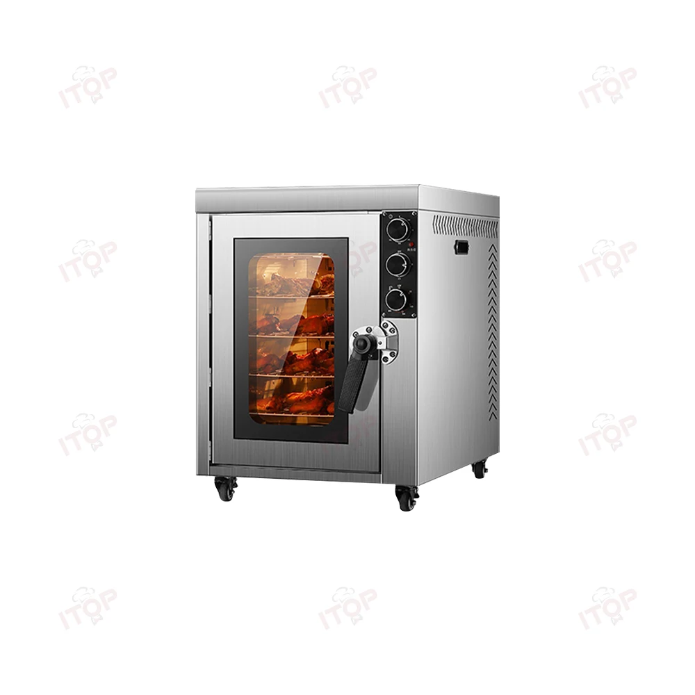 Automatic Rotary Vertical Electric Rotisserie Chicken Roaster Oven Grill Machine