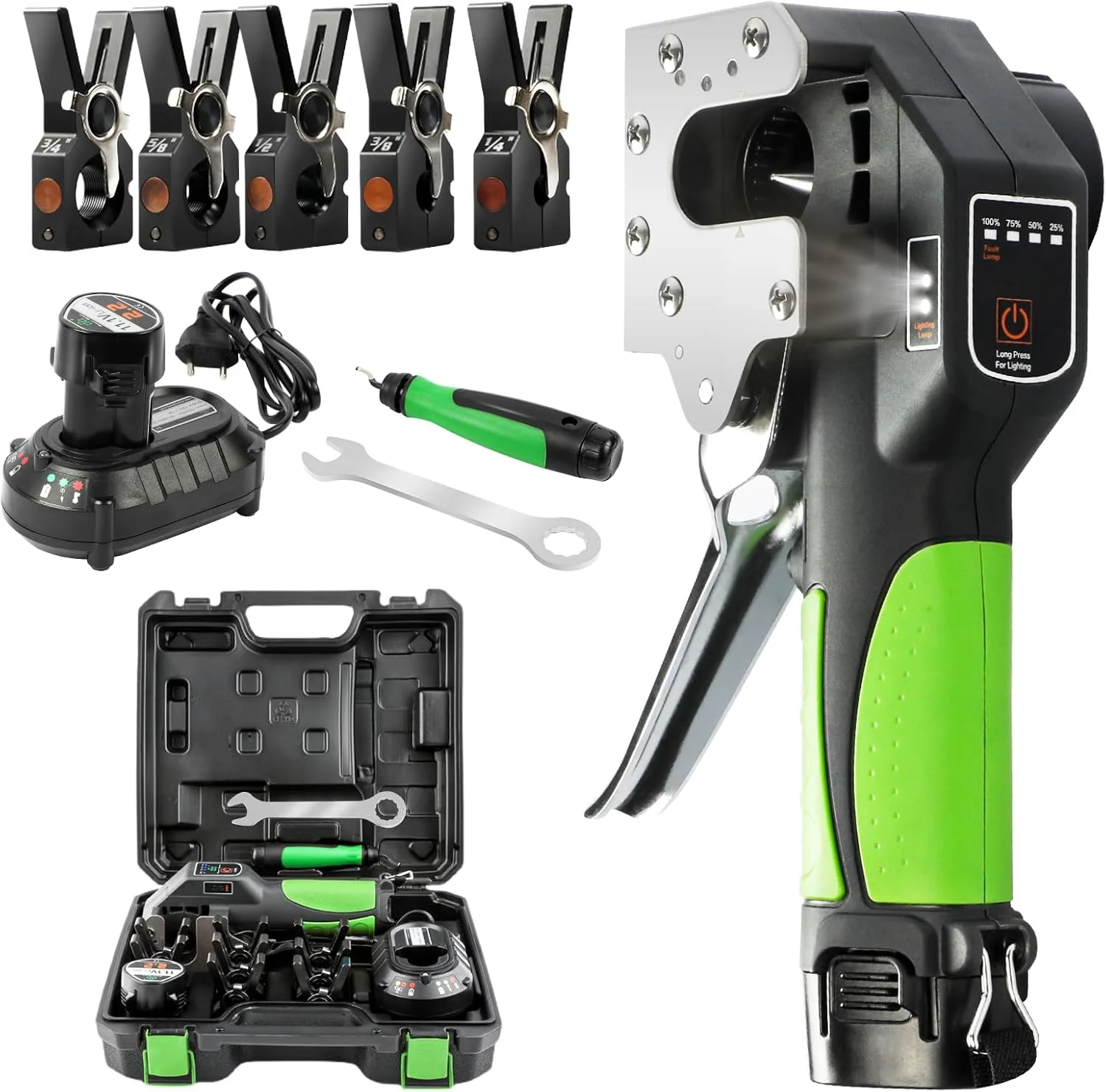 

Electric Cordless Flaring Tool ST-E900AM 8 Size Clamping Heads HVAC Repair Tools
