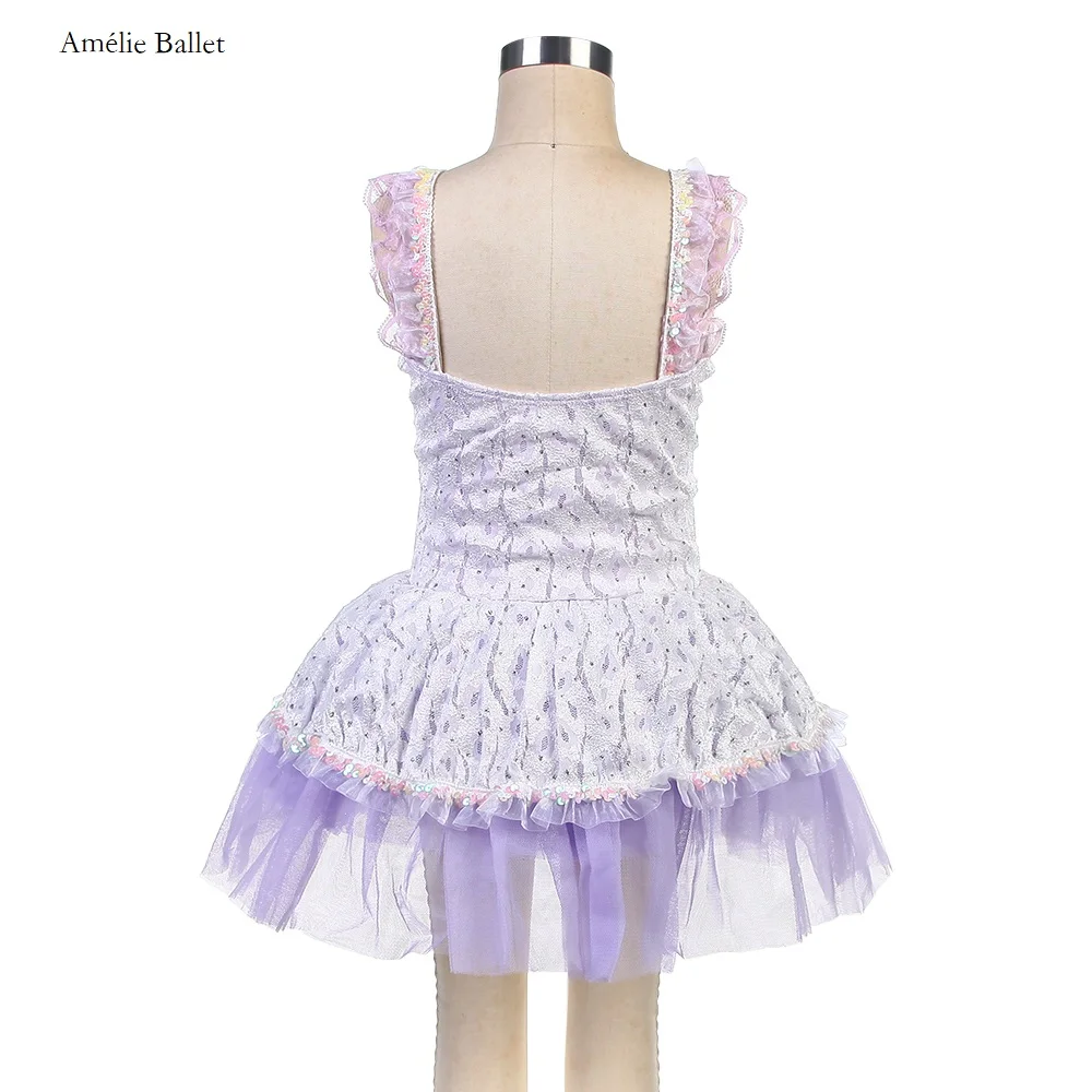 15303 ليلك اللون صد الباليه توتو تصميم جميل الفتيات زي الباليه توتو راقصة الباليه توتو