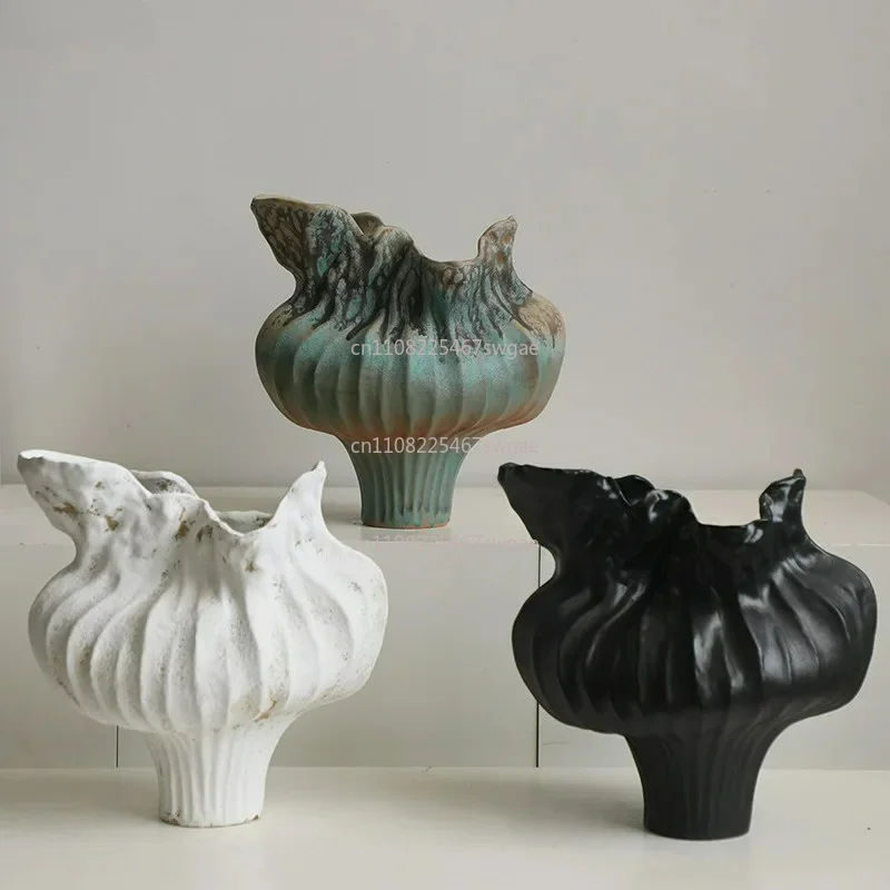 Vases Room Aesthetic Decor Wabi Sabi Style Painted Flowers Arrangement Floral  Porcelain Vase Plant Pots Table Decoration