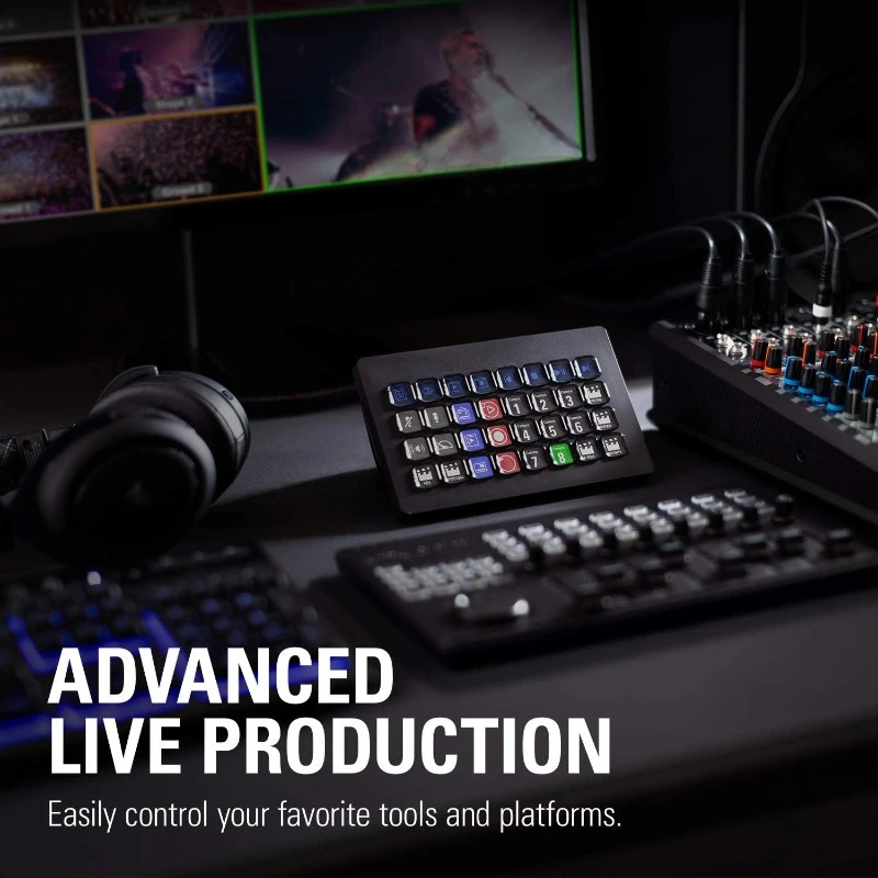 Advanced Studio Controller, 32 macro keys, trigger actions in apps and software, works with Mac and PC